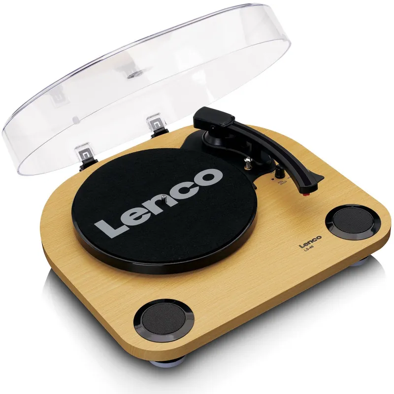 Kundfavorit Lenco LS-40WD Wooden Record Player with Built-In Speakers